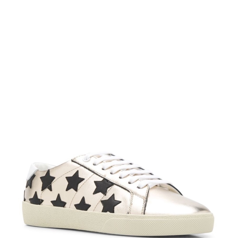 ⭐️HP⭐️ YSL Court Classic Metallic Star Sneaker - Picture 2 of 9